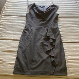 CALVIN KLEIN COWL NECK CAP SLEEVE SHEATH DRESS Sz 8